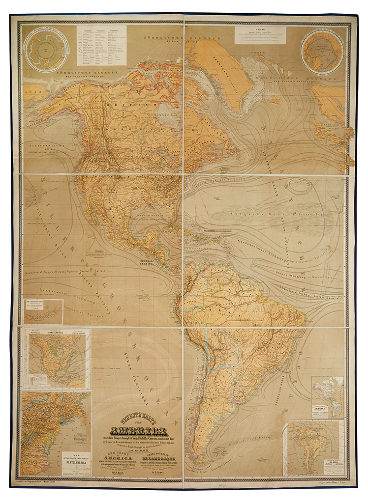 BAUR, C. F. Neueste Karte von America. . .